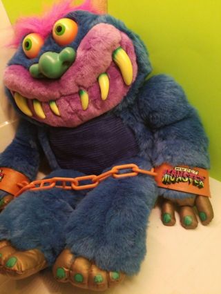 Vintage MY PET MONSTER TALKING PLUSH FIGURE WITH CUFFS & GREAT 2001 4