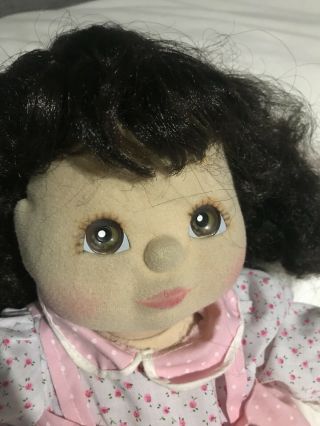 Rare My Child Doll Girl Brown Eyes And Hair Mattel 1985 Pink Dress Socks Shoes 3