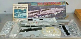 Vintage Aurora Nuclear Powered Uss Enterprise Attack Aircraft Carrier Model Kit