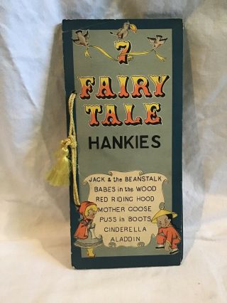 Vintage Fairy Tale Hankies Book.  Complete Awesome