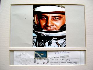 Ultra Rare Virgil Grissom Autograph - Mercury 7 - Apollo 1 Astronaut -