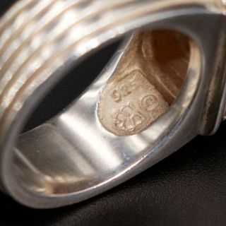 VTG Sterling Silver Signed Greek Carved Lion Carnelian Ring Size 7 - 14g 7