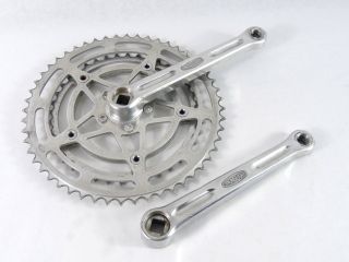 Stronglight 49d Crankset 170mm French Thread 52 - 40 Chainrings Vintage Bike