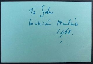 William Hartnell - 1968 Vintage Autograph - Doctor Who - 137 Episodes