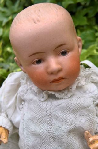 Antique Gebruder Heubach German Bisque Head Character Boy Doll 9 "