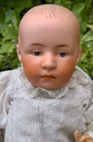 Antique Gebruder Heubach German Bisque Head Character Boy Doll 9 
