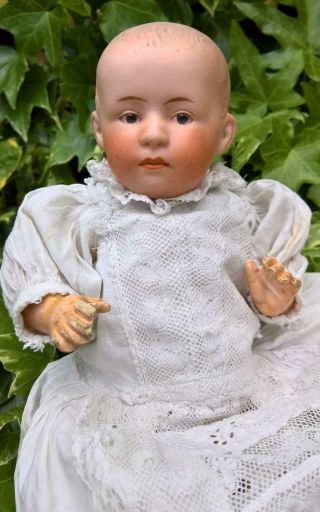 Antique Gebruder Heubach German Bisque Head Character Boy Doll 9 