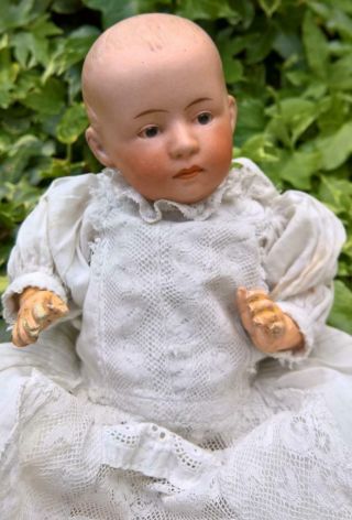 Antique Gebruder Heubach German Bisque Head Character Boy Doll 9 