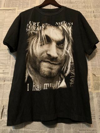 Vtg 90s Nirvana I Hate Myself Rock Band T - Shirt
