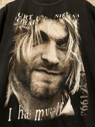 Vtg 90s Nirvana I Hate Myself Rock Band T - shirt 2