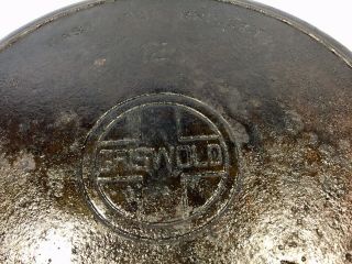 VINTAGE GRISWOLD NO.  12 CAST IRON SKILLET LARGE BLOCK LOGO WITH HEAT RING 719 5