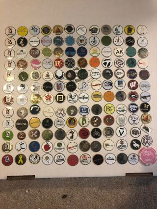 144 Vintage Golf Ball Markers In.  Golf Pins.