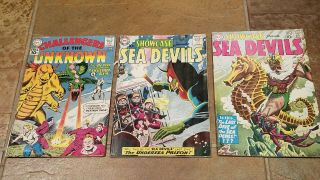 2 Vintage Showcase Sea Devils Comics No 28 & 29,  Challengers Of The Unknown 19