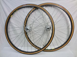 Vintage Campagnolo Wheelset 700c W Record High Flange Hubs 1972 Clincher