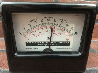 Vintage Hygrometer Device Bacharach Instrument Serdex 1946 Humidity Instrument