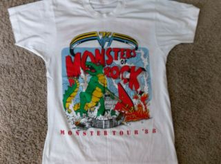 Vtg Van Halen Monsters Of Rock 1988 Tour Shirt Concert 80 