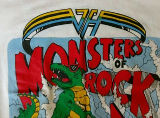 VTG VAN HALEN MONSTERS OF ROCK 1988 TOUR SHIRT CONCERT 80 ' S METALLICA SCORPIONS 5