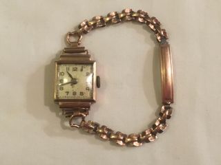 9ct Gold Scrap Or Wear Antique Wrist Watch By Handly