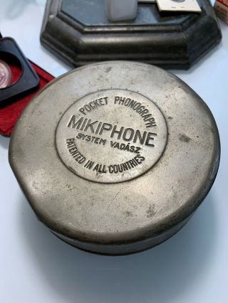 Vintage Mikiphone System Vadasz Pocket Phonograph Gramophone Portable Swiss 11