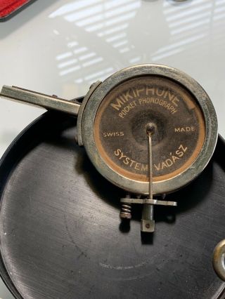 Vintage Mikiphone System Vadasz Pocket Phonograph Gramophone Portable Swiss 2