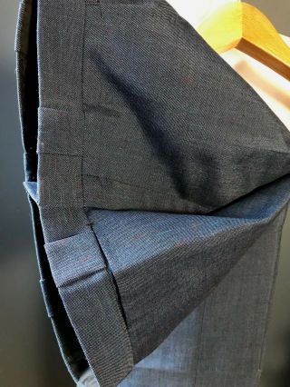 Vintage bespoke blue mohair single breasted prince of wales suit size 38 40 6