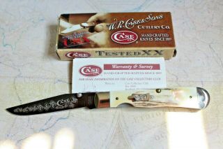 09 Case Xx Usa Vintage Stag Black Coated Trapper Liner Lock Knife V5154l Ss Nib