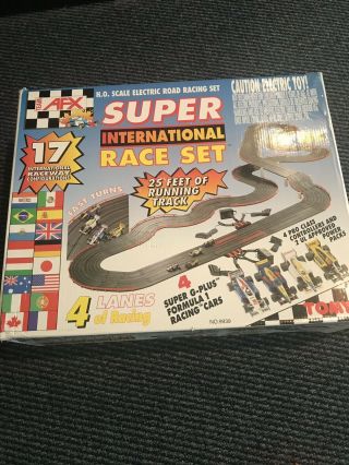 International Race Track Set Vintage Slot Car Race Track