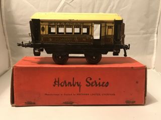 Vintage Hornby O Gauge Tinplate Pullman Coach Ansonia Boxed Very Special