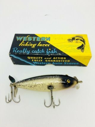 Vintage Western Auto Wounded Minnow Fishing Lure Minty Collector Grade