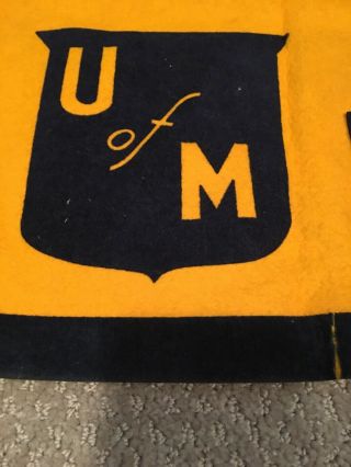 Vintage Antique University of Michigan Felt & Banner Pennant 1940’s 50’s NCAA 10