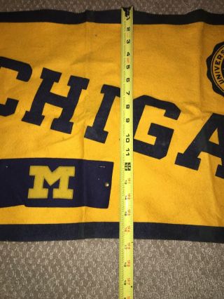 Vintage Antique University of Michigan Felt & Banner Pennant 1940’s 50’s NCAA 3