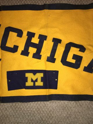 Vintage Antique University of Michigan Felt & Banner Pennant 1940’s 50’s NCAA 5