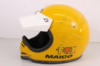 Vintage Fury Helmet With Moto Peak Visor 1975 Not Bell Arai Fox