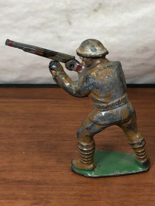 Vintage Barclay Dough Boy Soldier With Hinged Rifle Die - Cast Metal Toy Army Man 4