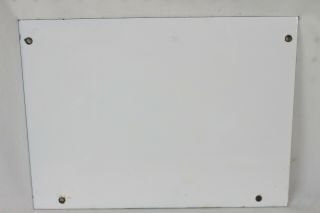 Vintage NOS ? Porcelain Diesel Fuel Gas Oil Pump Plate Sign Black White 7