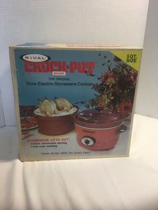 Rival Crock Pot 5 Quart Slow Cooker Model 3350 Vintage