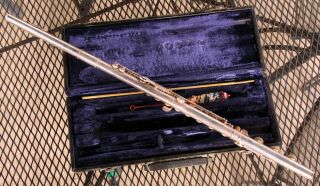 Vintage Silver Open - Hole Artley Flute 9 - 0 2