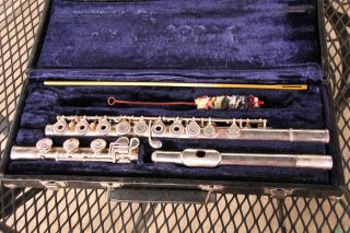 Vintage Silver Open - Hole Artley Flute 9 - 0 3