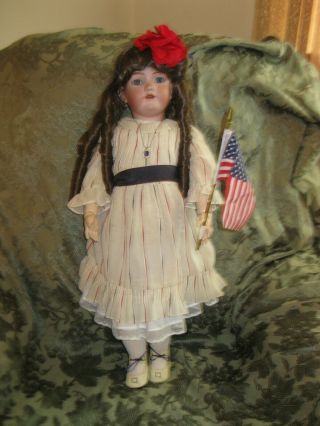 Antique 27 " Heinrich Handwerck 119 Bisque Head Doll W/ Composition Bjb