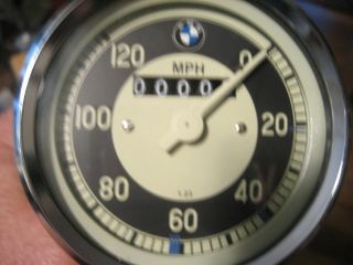 Vintage Bmw R50 - R69s Speedometer For 25/8 Rear Drive