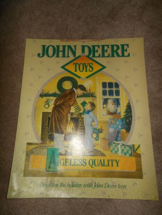 Vintage 1990 John Deere Toys Standee / 16x20 Poster Dkm0112 Ertl Christmas