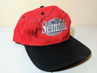 Vintage Seinfeld Hat Tv Show 90s Snapback Cap Kc Embroidered Red Signed