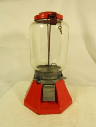 Vintage Northwestern 33 Coin Op Gumball Candy Machine Dispenser Tapered Base