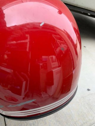Vintage Bell Moto Star 3 Motorcycle Red Helmet size 7 5/8 Frkm 1980 Cool  6