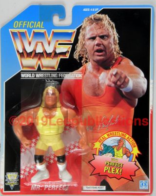 Hasbro Wwf Mr Perfect Moc Rare Clear Blister C - 8,  Series 3 Perfect Plex