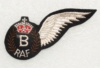 British Royal Air Force - Air Bomber Half Wing Badge W/kc