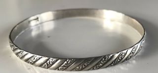 Danecraft Vintage Ornate Sterling Silver Bangle Bracelet