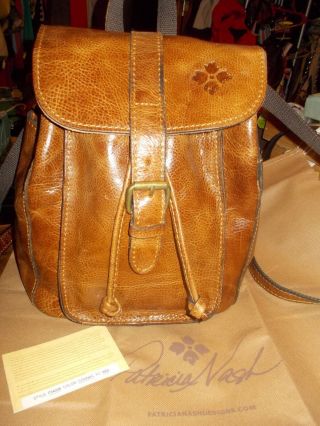 Patricia Nash Distressed Vtg Italian Leather " Aberdeen " Backpack Nwt W/dust Bag