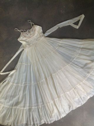 Vintage Gunne Sax Dress Gauzy Victorian Prairie Dress Embroidered Hippie Dress