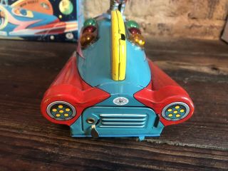 Moon Rocket By Modern Toys.  Japan.  Battery Operated Vintage w/box Rare Tin 5